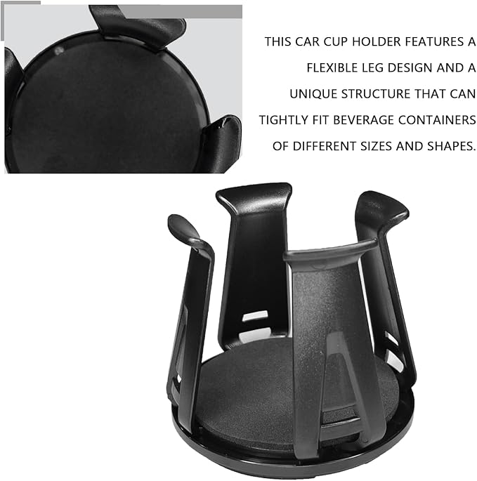 Car Cup Holder Expander, Four Corner Auto Drink Cup Holder Insert Adapter, Slim Self-Adhesive Beverage Can Cupholder Expander Bottle Rack Insert, Cups Storage Rack Car Interior Accessories(2PCS)
