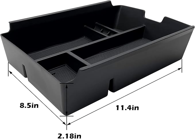 for VW Atlas and Cross Sport Accessories Center Console Organizer 2018 2019 2020 2021 2022 2023 Insert ABS Armrest Box Secondary Storage (Not fit for 2024)