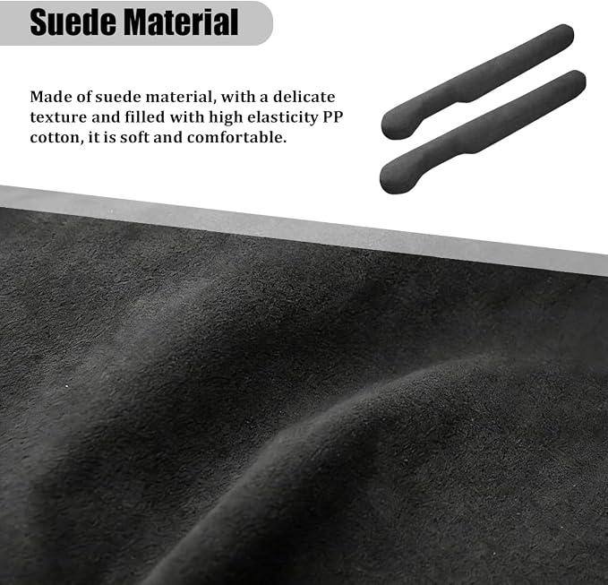 2PCS Car Seat Gap Filler, 2PCS Leather Between Chair Console Gap Plug to Impede ltems from Dropping, Automotive Interior Seat Seam Guard Stopper, Universal for Sedan RV Truck (Black)