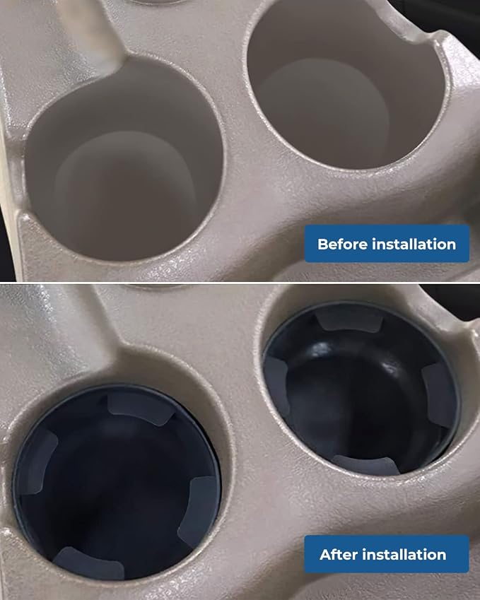 JOYTUTUS Cup Holder Insert 3.7" Compatible with Trailblazer 2002-2009, Fit for Envoy 2002-2009
