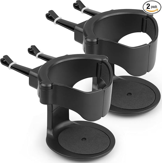 QIIYCCE Cup Holder for Car, Cup Holder Expander for Car Air Vents, Car Ashtray Holder, Suitable for Cars and Trucks with Horizontal Blade Vents (2PCS)
