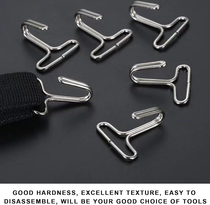 20 PCS Car Seat Cover Hooks, Metal Seat Pad Fixing Hanger Headrest Cover Locking Clip, Multi-Function Fixing Hook Cushion Pad Installation Replacement for Vehicle Seats