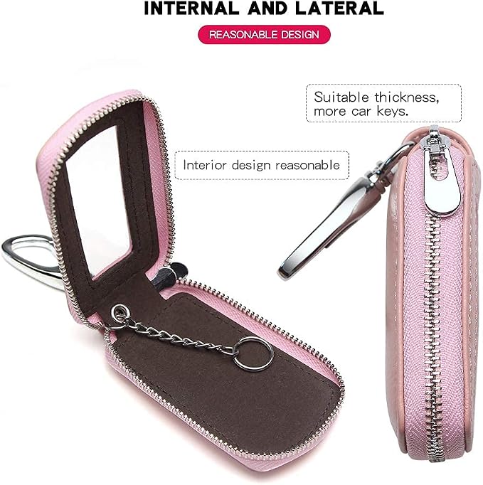 Universal Premium Car Key Fob Case Genuine Leather Car Smart Key fob Holder for Remote Key Fob