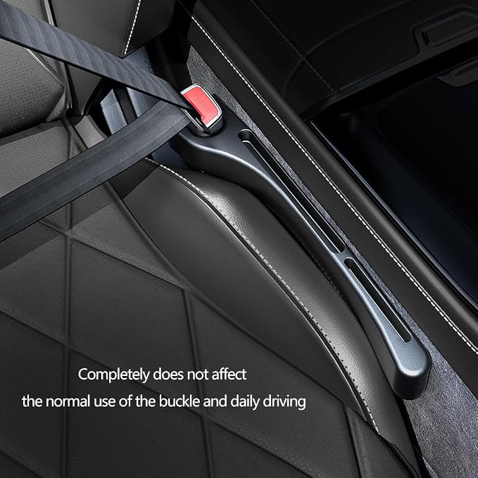 2PCS Car Seat Gap Filler Organizer,Upgrade Car Side Seat Gap Filler with Phone Holder,Multifunctional Car Seat Filler Gap Space Prevents Things Dropping for Cars,SUVs (Black)
