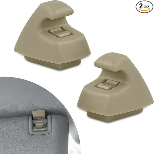 2PCS Car Sun Visor Clips, Visor Clips for Cars, Sun Visor Hook Clip Bracket Replacement 95994975 95994976, Car Visor Support Holder Bracket Hanger for Cruze 2011-2016 Verano 2012-2017 (Beige)