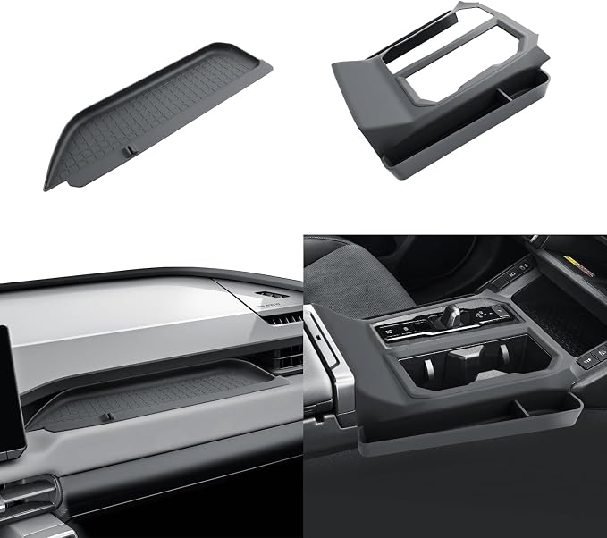 SKTU 2PCS for 2026 Toyota RAV4 Co-Pilot Console Tray for 2026+ Toyota RAV4 (LE/SE/XLE Premium/Woodland/XSE/Limited) Co-Pilot Console Tray & Gear Shift Panel 2026 RAV4 Accessories Passenger Storage Box