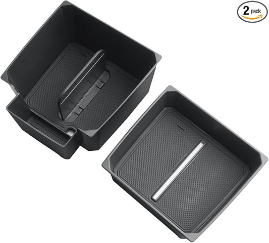 CDEFG for 2023-2025 Colorado Canyon Center Console Organizer Tray for 2023-2025 Chevy Colorado GMC Canyon Middle Console Organizer Armrest Storage Box 2024 Colorado 2025 Canyon Truck Accessory,2PCS