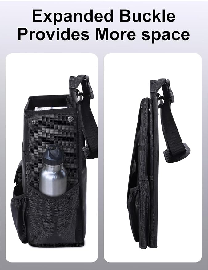 Smof Car Organizer for Front Seat - Hanging Car Seat Storage Organizer for Office/Kids/Truck,Multiple Pockets Car Seat Organizer with Separately Pokect for Laptop, Cup Holde & Travel Accessories