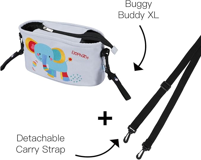 Stroller Organizer Diaper Bag Stroller Accessories Pack with Drink Holders and Zipped Pockets for Baby Stroller, Car, Shopping Cart. Fits All Major Strollers (Leopard)