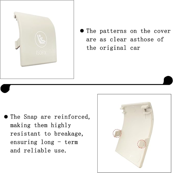 for BMW X5 G05 Child Seat Anchor Cover,ISOFIX Cover Rear Seat Anchor Cover Replacement for BMW X5 G05 2019-2025 52207499786 Beige 1pcs