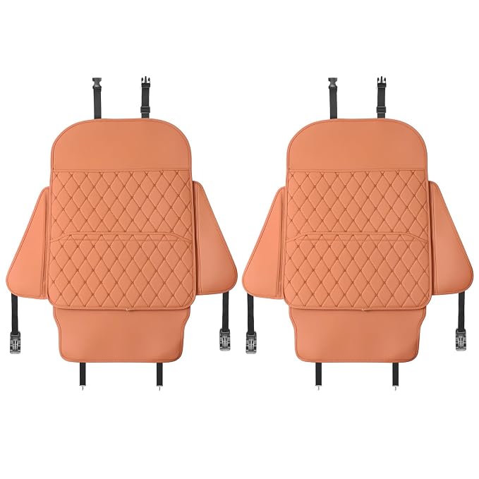 TAIKOO Seat Back Protector,Shields Seat Backs from Kicks and Adds Storage | kick mats back seat protector easy to install and clean, well-crafted, sturdy, durable and stylish.2 Pack