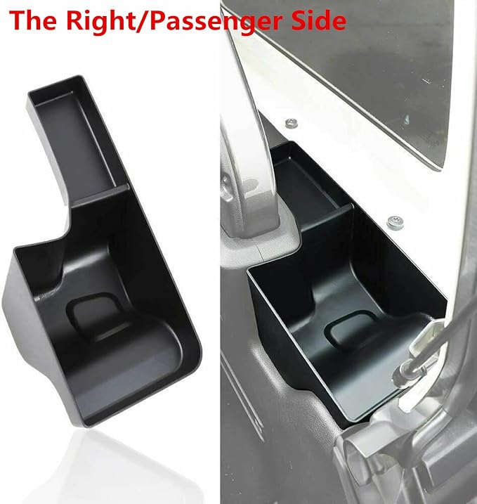 YOCTM Wheel Well Storage Bin, Rear Trunk Organizer, Cargo Tray Compatible with 2018 2019 2020 2021 2022 2023 Jeep Wrangler JL JLU Rubicon Sport Sahara Interior Storage Accessories Black