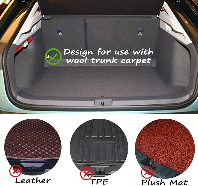 Fun&H Car Trunk Organizer Blocks, Hook & Loop Trunk Cargo Blocks, Trunk Divider to Hold Cargo in Place, Available to Wool Carpet for Car Truck SUV Van (3.9'')