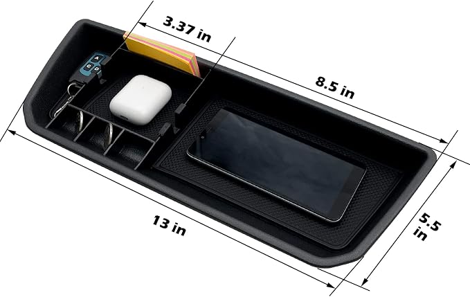 for VW Atlas and Cross Sport Accessories Dashboard Organizer 2018 2019 2020 2021 2022 2023 Insert ABS Box Storage (Not fit for 2024)