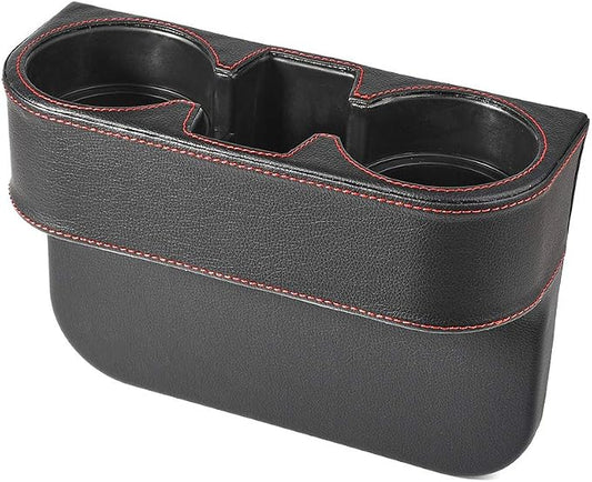 Black Multifunctional Car Cup Holder Car Seat Organizer Gap Filler Bottle Phone Storage Organizer