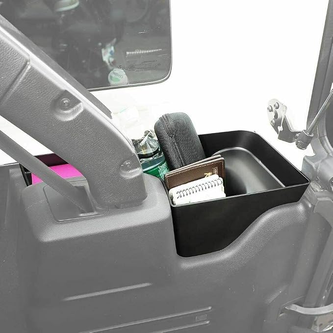 YOCTM Wheel Well Storage Bin, Rear Trunk Organizer, Cargo Tray Compatible with 2018 2019 2020 2021 2022 2023 Jeep Wrangler JL JLU Rubicon Sport Sahara Interior Storage Accessories Black