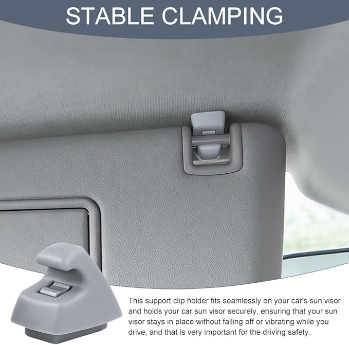 2PCS Car Sun Visor Clips, Visor Clips for Cars, Sun Visor Hook Clip Bracket Replacement 95994975 95994976, Car Visor Support Holder Bracket Hanger for Cruze 2011-2016 Verano 2012-2017 (Grey)