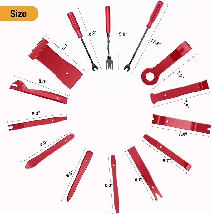 GOOACC 238Pcs Trim Removal Tool, Auto Push Pin Bumper Retainer Clip Set Fastener Terminal Remover Tool Adhesive Cable Clips Pry Kit Car Panel Radio Removal Auto Clip Pliers