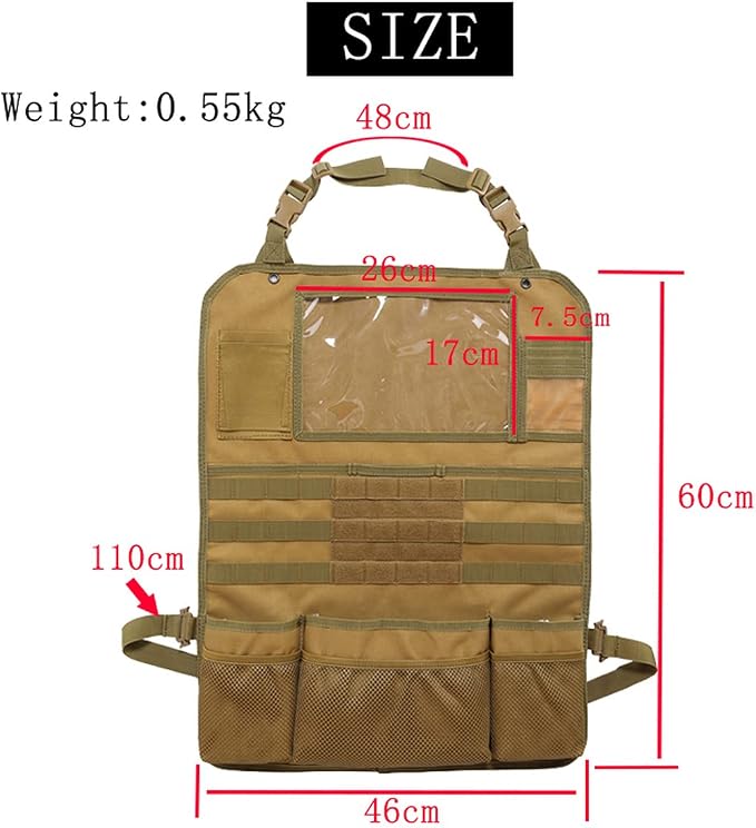 Tactical Scorpion Gear MOLLE Vehicle Panel Universal Fit Car Seat Tactical Organizer Cover Protector - Selection Choices