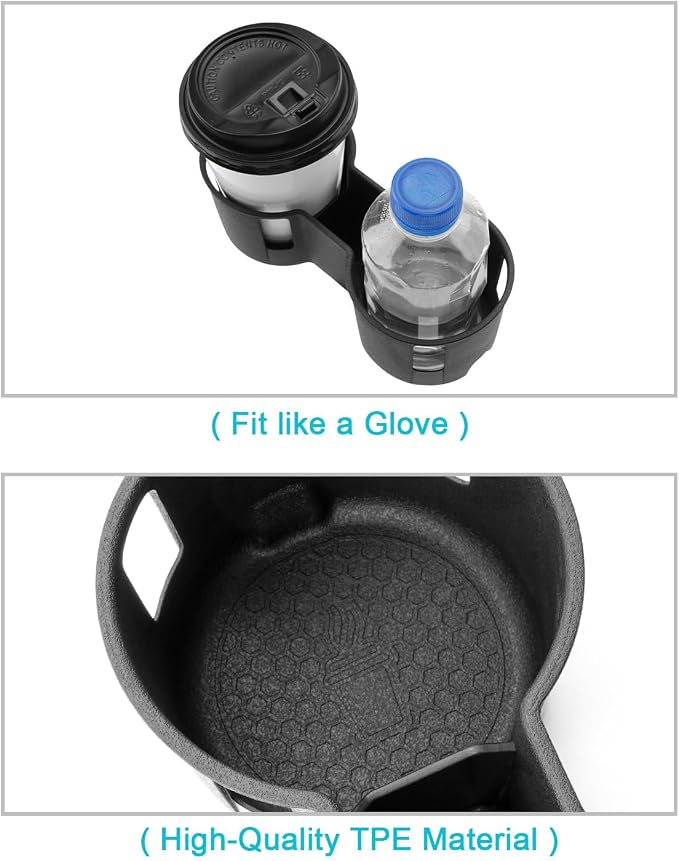CDEFG 2Pcs for 2026 Ford Ranger Center Console Organizer for 2026 Ford Ranger (Raptor/Lariat/XLT/XL) Accessories Middle Console Tray Armrest Storage Box Cup Holder