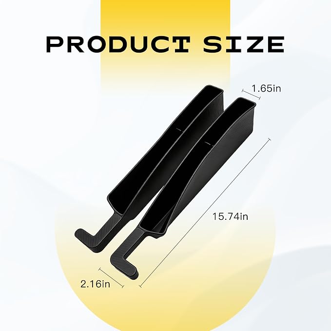 2PCS New Car Seat Gap Stopper with 2 Storage Areas，Car Seat Gap Storage Organizer for Phone Keys Wallet，Universal Car Seat Gap Filler Interior Accessories (Black)