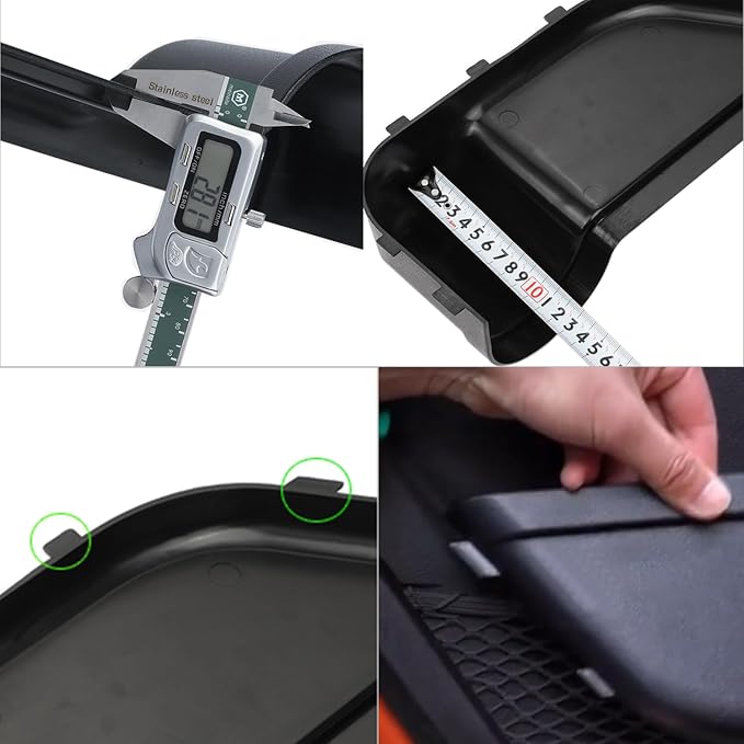 YOCTM Rear Door Organizer Tray Compatible with 2018 2019 2020 2021 2022 2023 2024 Jeep Wrangler JL JLU Rubicon Sport Sahara Gladiator Interior Storage Accessories Black (Rear Door)