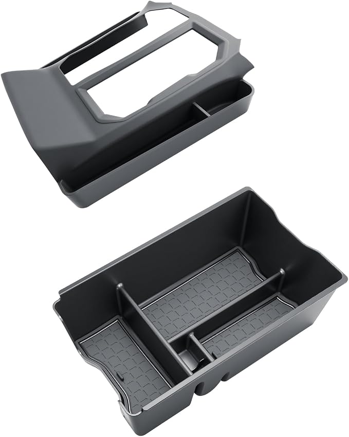SKTU 2PCS for 2026 Toyota RAV4 Center Console Organizer for 2026+ Toyota RAV4 (LE/SE/XLE Premium/Woodland/XSE/Limited) Console Tray & Gear Shift Panel 2026 RAV4 Accessories Passenger Side Storage Box