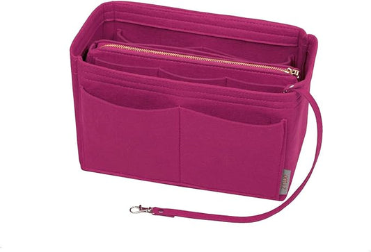 ZTUJO Purse Organizer Insert, Felt Bag Organizer with Metal Zipper, Handbag & Tote Shaper, For Speedy Neverfull Tote, 7 Sizes