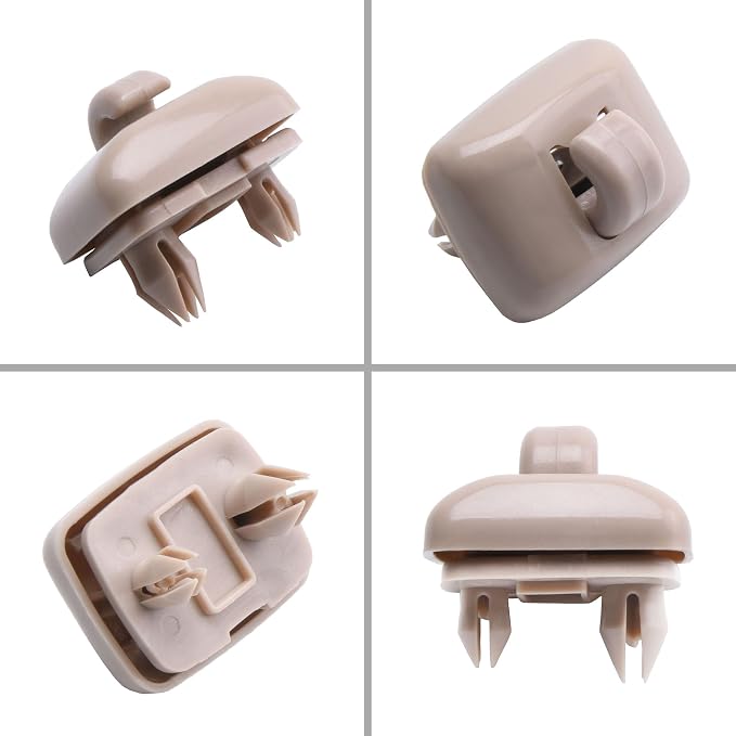 2PCS Inner Sun Visor Clips, Upgraded Car Visor Holder Hook Compatible with Audi A1 A3 A4 A5 Q3 Q5 S3 S4 S5 TT, OEM: 8U0857562A (Beige)