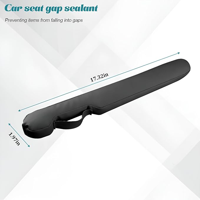 2PCS Car Seat Gap Filler, Soft Foam Automotive Organizer to Fill The Gap Between Seats Console Stop Things from Dropping, Vehicle Seat Side Gap Stopper, Universal for Truck SUV (Black)