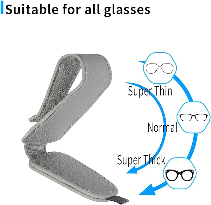 Yuoyar 2 Packs Magnetic Sunglass Holder for Car Visor (4Pcs Grey) | Magnetic Interior Car Accessories