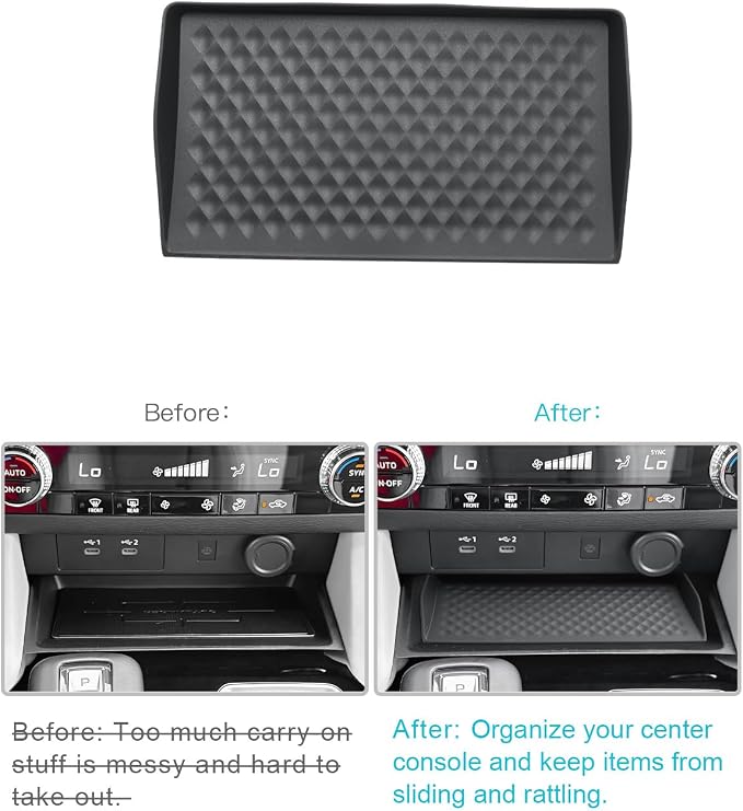 CDEFG for 2025 2026 Outlander Center Console Organizer for 2025 2026 Outlander Accessories Middle Console Storage Box Wireless Charging Cover
