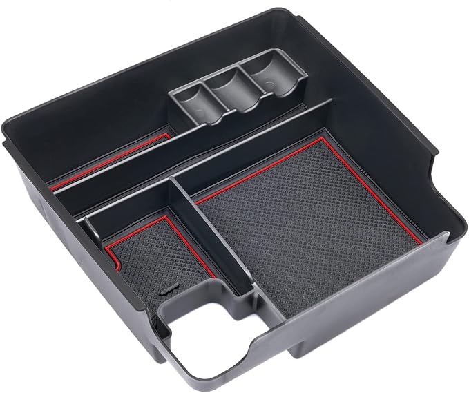 CDEFG for 2022-2025 2026 Frontier Center Console Organizer for 2026 2025 Nissan Frontier Armrest Storage Box 2022-2025 2026 Frontier Pickup Truck Accessories(Red)