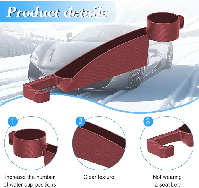 Car Seat Gap Filler, 2PCS Anti-Drop Multifunctional Vehicle Seat Side Gap Plug with Storage Slot, Automotive Blocker Seam Filler Console Organizer, Universal for SUV RV Truck (Red)