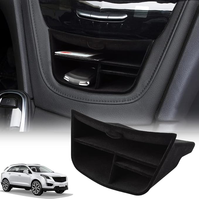 for Cadillac XT5 XT6 accessories Central Console Storage Box Compatible with 2023 2022 2021 2020 2019 2018 2017 2016/ 2023-2020 Insert Flocked Storage Organizer Interior Accessories