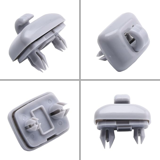 2PCS Inner Sun Visor Clips, Upgraded Car Visor Holder Hook Compatible with Audi A1 A3 A4 A5 Q3 Q5 S3 S4 S5 TT, OEM: 8U0857562A 8E0857562 (Gray)