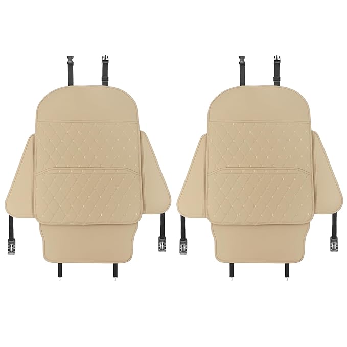 TAIKOO Seat Back Protector,Shields Seat Backs from Kicks and Adds Storage | kick mats back seat protector easy to install and clean, well-crafted, sturdy, durable and stylish.2 Pack