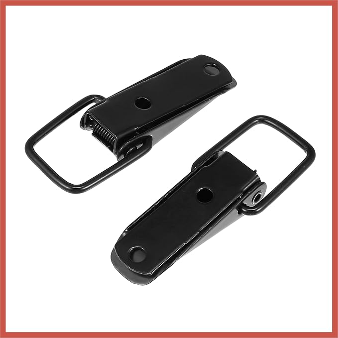 ACROPIX Universal Car Bumper Security Hook Lock Clips Quick Release Hook Clips for Car Trunk Quick Release Fasteners for Trunk Bumpers Fenders Black 80x28mm 2pcs Car Parts