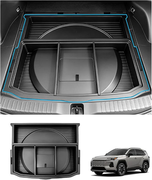 Hidden Trunk Storage Box for 2026-2027 Toyota RAV4, Under Cargo Floor Organizer Insert, Extra Hidden Space for RAV4 LE/XLE/XSE/TRD/Hybrid