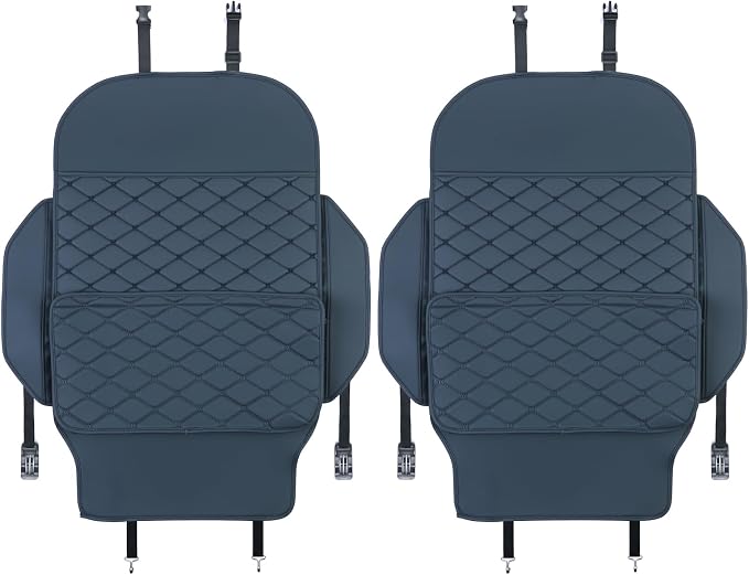 TAIKOO Seat Back Protector,Shields Seat Backs From Kicks and Adds Storage | Keeps seat backs looking new for a long time. Easy to install and clean. 2-piece set