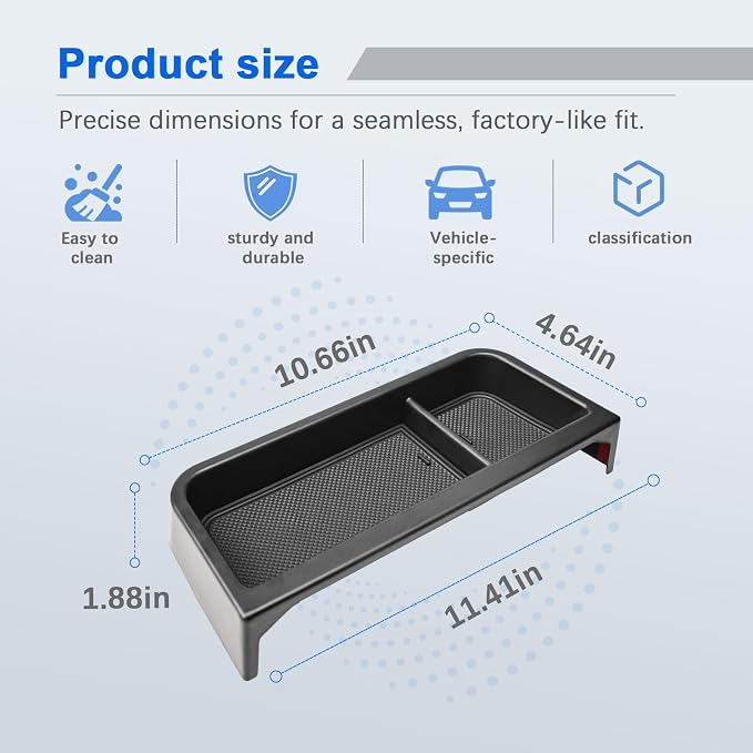 EDBETOS Dashboard Organizer Tray for 2022 2023 2024 2025 Nissan Pathfinder SL/Rock Creek/Platinum Only for 9-inch Touchscreen Display Center Console Dash Tray Extra Storage Tissue Box (NOT Fit S/SV