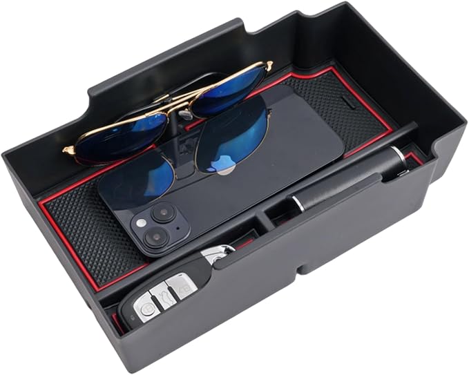 2024 2025 2026 Crosstrek Center Console Organizer for Subaru Crosstrek (Base/Premium/Sport/Limited/Wilderness), Durable ABS Console Tray Insert 2026 Crosstrek&Impreza Accessories (Red)