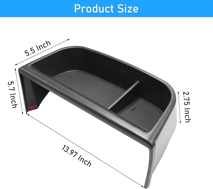 TTCR-II Compatible with Toyota Sienna Dash Organizer Tray 2021-2024, for Sienna Dash Console Organizer 2021-2024 Rear Screen Storage Tray (Not for 2025 Version)