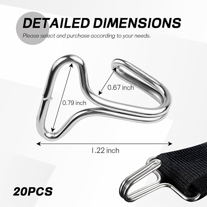 20PCS Car Seat Cover Hooks, Metal Automotive Seat Pad Fixing Hanger Locking Clip, Fixing Hook Fastener for Vehicle Seats Covers Installation Replacements, Car Accessories (0.79 Inch)