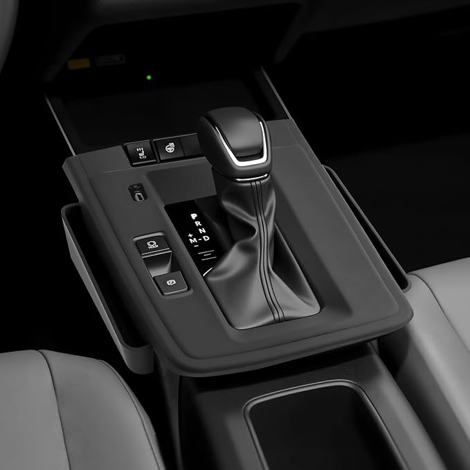 SKTU for 2026 Toyota Corolla Cross Gear Shift Panel for 2026+ Toyota Corolla Cross (XLE/Hybrid XSE) Center Console Organizer 2026 Corolla Cross Accessories Rubber Passenger Side Storage Box Durable