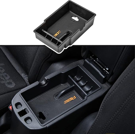 EDBETOS Center Console Organizer Tray Compatible with Jeep Renegade Accessories 2015-2019 2020 2021 2022 2023 Armrest Glove Box Secondary Storage (Orange Trim)