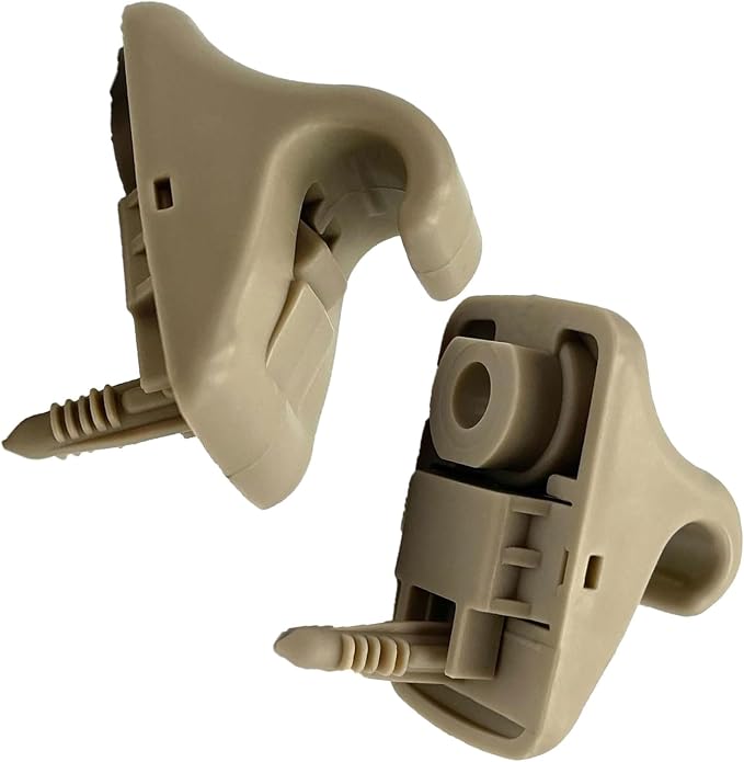 2pcs 85235-B1000 Sun Visor Retainer Clip Holder Hook Support Fastener Bracket Beige Compatible with H-yundai E-lantra S-onata Getz 2017-2023