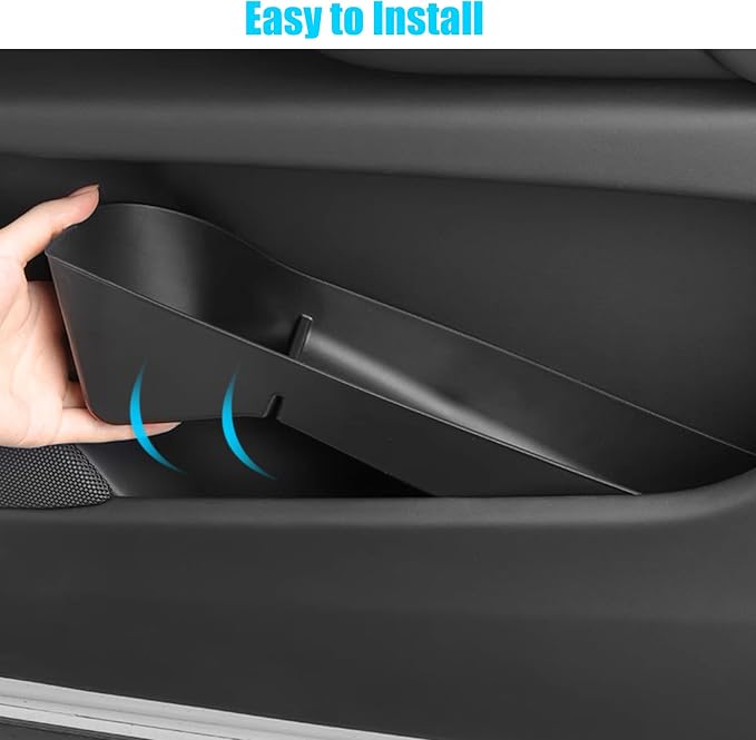 Jaronx Compatible with 2021-2026 Tesla Model S Door Side Organizer, 4PCS Front Rear Doors Pockets Inserts Storage Tray for Tesla Model S Accessories 2021 2022 2023 2024 2025 2026