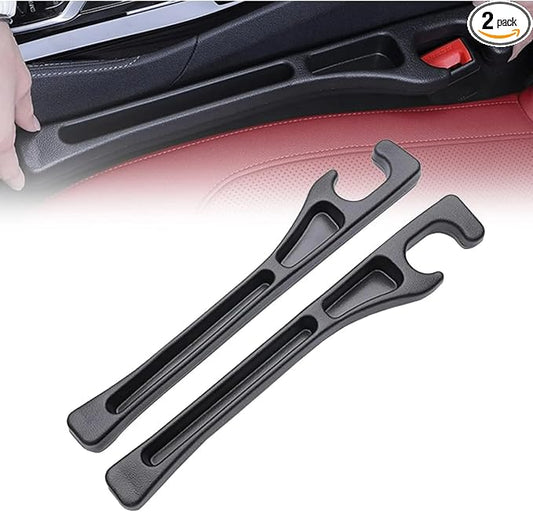 2 pcs Car Seat Gap Filler Organizer, Universal Fit Soft Foam Car Seat Gap Plug to Fill The Gap Between Seat and Console, Car Seat Crevice Blocker Stop Things, Fit For Car SUV Truck.