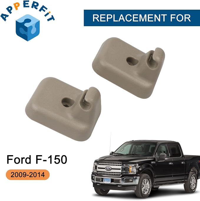 Sun Visor Clip Retainer Holder (Gray) w/Screws for Sunvisor Panel Driver & Passenger Side AL3Z-1504132-AA Compatible with Ford F150 2009-2014 Visor Mount Accessories